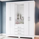 Ver imagem 2 de Guarda Roupa Casal Capelinha com Espelho 163 Cm B24 Branco Briz