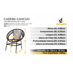 Cadeira Cancun Preta - 2