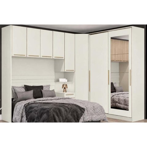 Quarto Modulado Henn Seletto 5 Peças 8 Ptas QM10 Areia