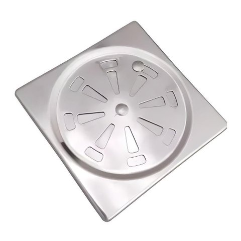 Tampa Abre Fecha Ralo Flux Hidro Inox 10 X 10 Quadrada Banheiro