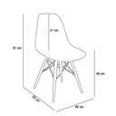 Ver imagem 3 de Cadeira Eiffel Eames Base Madeira Sala de Jantar Azul Turquesa