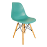 Cadeira Eiffel Eames Base Madeira Sala de Jantar Azul Turquesa - 2