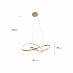 Lustres Pendente Ties Moderno Led Integrado Luminária Teto - 4