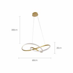 Lustres Pendente Ties Moderno Led integrado Luminária Teto - 4