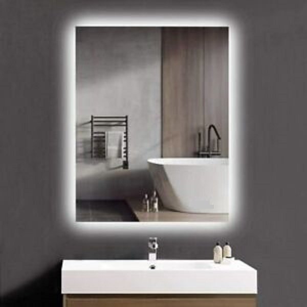 Espelho lapidado bisotê Iluminado com LED Frio 50x60cm TOUCH