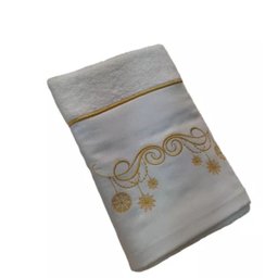 Toalha Social Super Luxo Bordado Fustao Fio Egipcio 30x50cm - 5