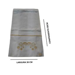 Toalha Social Super Luxo Bordado Fustao Fio Egipcio 30x50cm - 2
