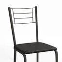 Ver imagem 3 de Kit 2 Cadeiras Dubai para Sala de Jantar Metal Preto Forro Preto - Kappesberg