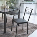 Ver imagem 2 de Kit 2 Cadeiras Dubai para Sala de Jantar Metal Preto Forro Preto - Kappesberg
