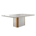 Ver imagem 7 de Conjunto: Mesa Sala Jantar Pietã¡ Curvo 180cm + 6 Cadeiras Dafne Madeira Naturale/off White -