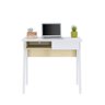 Mesa para Computador Escrivaninha 01 Gaveta Click 90 cm Branco Fosco e Tauari Nobre - D'Rossi - 3