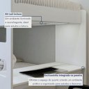 Ver imagem 4 de Beliche Solteiro com Escrivaninha e LED Cantos Arredondados Prime Branco