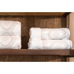 TOALHA PARA LAVABO IMPERIALE BORDADO BRANCO - TRUSSARDI - 1 TOALHA PARA LAVABO IMPERIALE BORDADO BRANCO - TRUSSARDI - 1