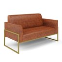 Ver imagem 1 de Sofá Namoradeira Base Industrial Alta Dourado Marisa Corano Nozes D03 - D\'rossi