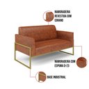 Ver imagem 3 de Sofá Namoradeira Base Industrial Alta Dourado Marisa Corano Nozes D03 - D\'rossi