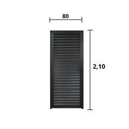 Porta Palheta Alumínio Preto 2.10 X 0.80 Lado Esquerdo - Hale - 3