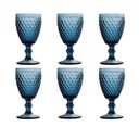 Ver imagem 4 de Jogo Conjunto de Taças de Vidro 6 Peças Bico de Abacaxi Lyor para Água e Suco 325ml Azul