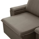 Ver imagem 5 de Sofá 3 Lugares Retrátil Reclinável para Sala 245cm Malfati F04 Veludo Marrom Claro - Lyam Decor