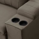 Ver imagem 6 de Sofá 3 Lugares Retrátil Reclinável para Sala 245cm Malfati F04 Veludo Marrom Claro - Lyam Decor