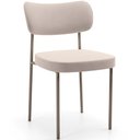 Ver imagem 1 de Cadeira Decorativa Sala de Jantar Melina Base Arena L02 Suede Bege - Lyam Decor
