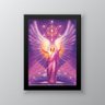 Quadro Decorativo Arcanjo Metatron 33x24cm - com Vidro:madeira Branca - 2