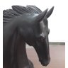 BUSTO DE CAVALO EM RESINA PRETA - HEVICOR - 2