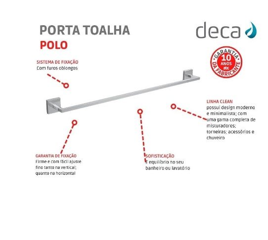 Deca Porta Toalha Barra Polo Ref. 2040.C33.060 - 4