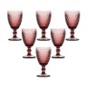 JOGO 6 TAÇAS PARA ÁGUA EM VIDRO BICO DE ABACAXI LILÁS 260ML - LYOR - 3