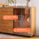 Ver imagem 6 de Cômoda Sapateira com Rodízios 4 Gavetas 2 Portas Reflecta com LED Eva