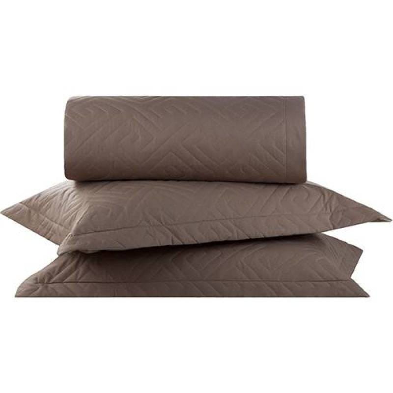 Kit Colcha Queen 3 Peças Trap. Basic Premium 1C.240/260 2C.50/70 Bege - Buddemeyer - 7