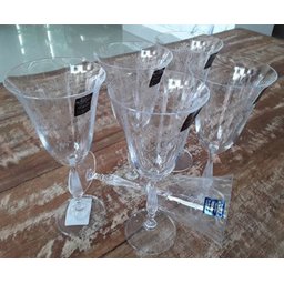 JOGO 6 TAÇAS EM CRISTAL PARA ÁGUA ANTIK FLORAL 350ML - BOHEMIA - 3 JOGO 6 TAÇAS EM CRISTAL PARA ÁGUA ANTIK FLORAL 350ML - BOHEMIA - 3