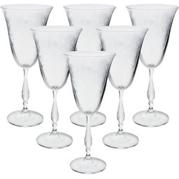 JOGO 6 TAÇAS EM CRISTAL PARA ÁGUA ANTIK FLORAL 350ML - BOHEMIA - 1 JOGO 6 TAÇAS EM CRISTAL PARA ÁGUA ANTIK FLORAL 350ML - BOHEMIA - 1
