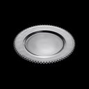 Ver imagem 2 de Prato Raso de Cristal Pearl Bolinha Transparente 28cm Wolff