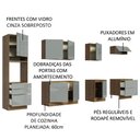 Ver imagem 4 de Cozinha Completa Madesa Lux 320004 com Armário e Balcão Rustic/Cinza Cor:Rustic/Cinza