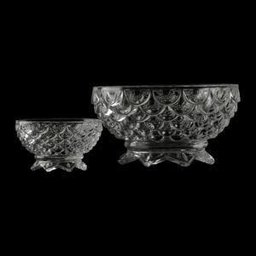 CONJUNTO 7 PEÇAS PARA SOBREMESA EM VIDRO PINEAPPLE - LYOR - 2