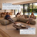 Ver imagem 6 de Sofá de Canto Modulado Orgânico com Almofadas e Base Madeira Maciça 280CMX340CM Madri