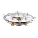 Ver imagem 1 de RECHAUD GIRATÓRIO COM 6 COMPARTIMENTOS EM AÇO INOX E VIDRO 52CM - REGENT INOX