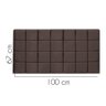 Painel Estofado Luxo Clara 100cm Solteiro para Cama Box Corino Marrom - Gat Magazine - 2