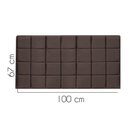 Ver imagem 2 de Painel Estofado Luxo Clara 100cm Solteiro para Cama Box Corino Marrom - Gat Magazine