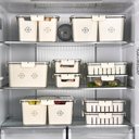 Ver imagem 4 de Pote Organizador de Geladeira Multiuso Hermético com Tampa e Alça