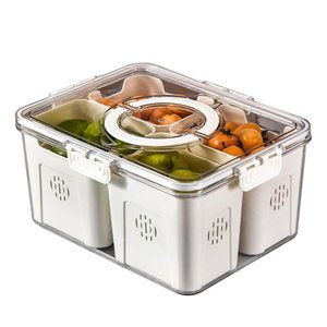 Pote Organizador de Geladeira Multiuso Hermético com Tampa e Alça