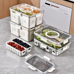 Pote Organizador de Geladeira Multiuso Hermético com Tampa e Alça - 2