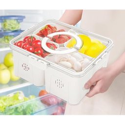 Pote Organizador de Geladeira Multiuso Hermético com Tampa e Alça - 3