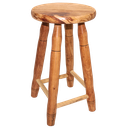 Ver imagem 2 de Banquinho Envernizado Madeira Maciça 50cm Alt Banqueta Tamborete Banco Médio