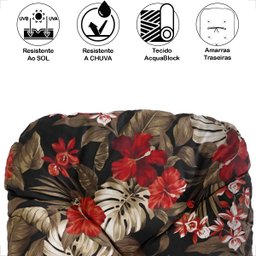 Almofada Impermeável para Cadeira Poltrona Área e Jardim - 6