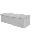 Ver imagem 5 de Kit Cabeceira + Calçadeira Baú Capitonê Livia 140cm Casal para Cama Box Corino Branco - Gat Magazine