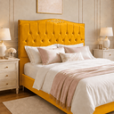 Ver imagem 1 de Cabeceira Cama Casal King Greta 195cm Estofada Veludo Design Clássico