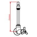 Ver imagem 3 de Torneira Cozinha Modelo de Parede Bica Alta Móvel Linha Vienna Abs Cor Branco Durín