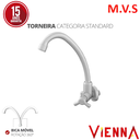 Ver imagem 2 de Torneira Cozinha Modelo de Parede Bica Alta Móvel Linha Vienna Abs Cor Branco Durín