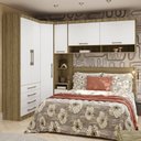 Ver imagem 1 de Quarto de Canto Casal com Guarda Roupas Cabeceira Paris Luciane Móveis